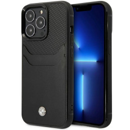 Etui BMW Leather Card Slot do iPhone 14 Pro Max, czarne
