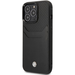 Etui BMW Leather Card Slot do iPhone 14 Pro Max, czarne