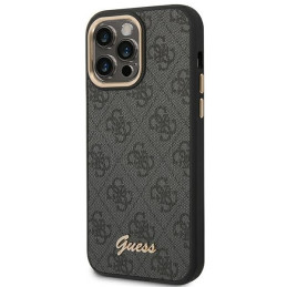Etui Guess book 4G Vintage Gold Logo do iPhone 14 Pro Max, czarne