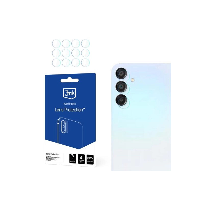 Szkło na obiektyw aparatu 3mk Lens Protection do Samsung Galaxy A15 5G, 4szt