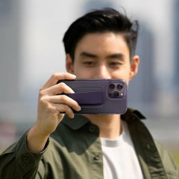 Etui z podstawką UNIQ Heldro Mount do iPhone 14 Pro Max, fioletowe