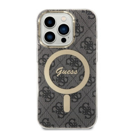 Zestaw Guess 4G Print MagSafe Etui + Ładowarka do iPhone 14 Pro Max, czarne