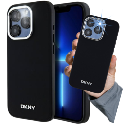Etui DKNY Plain Logo MagSafe do iPhone 14 Pro Max, czarne