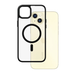 Etui CARE by PanzerGlass Urban Combat Case MagSafe do iPhone 15 Plus, przezroczyste z czarnym