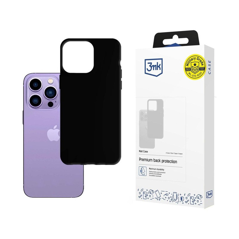 Etui 3MK Matt Case do iPhone 14 Pro, czarne
