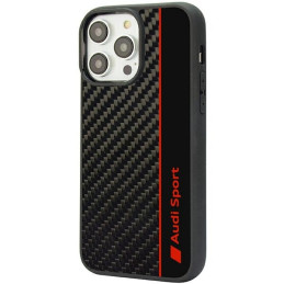Etui Audi Carbon Fiber Stripe do iPhone 14 Pro, czarne