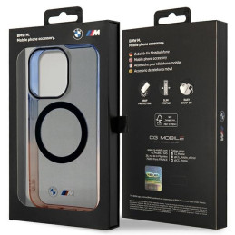 Etui BMW Gradient Bumper MagSafe do iPhone 14 Pro, szary/grey