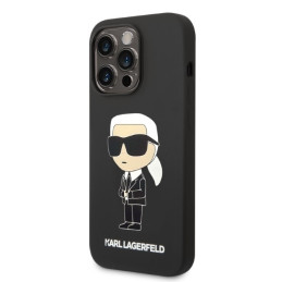Etui Karl Lagerfeld Silicone Ikonik do iPhone 14 Pro, czarne