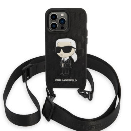 Etui Karl Lagerfeld Monogram Ikonik Patch do iPhone 14 Pro, czarne