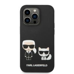 Etui Karl Lagerfeld Silicone Karl & Choupette MagSafe do iPhone 14 Pro, czarne