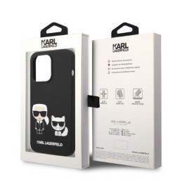 Etui Karl Lagerfeld Silicone Karl & Choupette MagSafe do iPhone 14 Pro, czarne