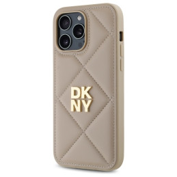 Etui DKNY Quilted Stack Logo do iPhone 14 Pro, beżowy/beige