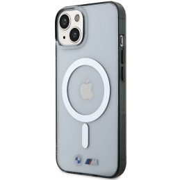 Etui BMW Silver Ring MagSafe do iPhone 14 Plus, transparent 