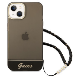 Etui Guess Translucent Pearl Strap do iPhone 14 Plus, czarne