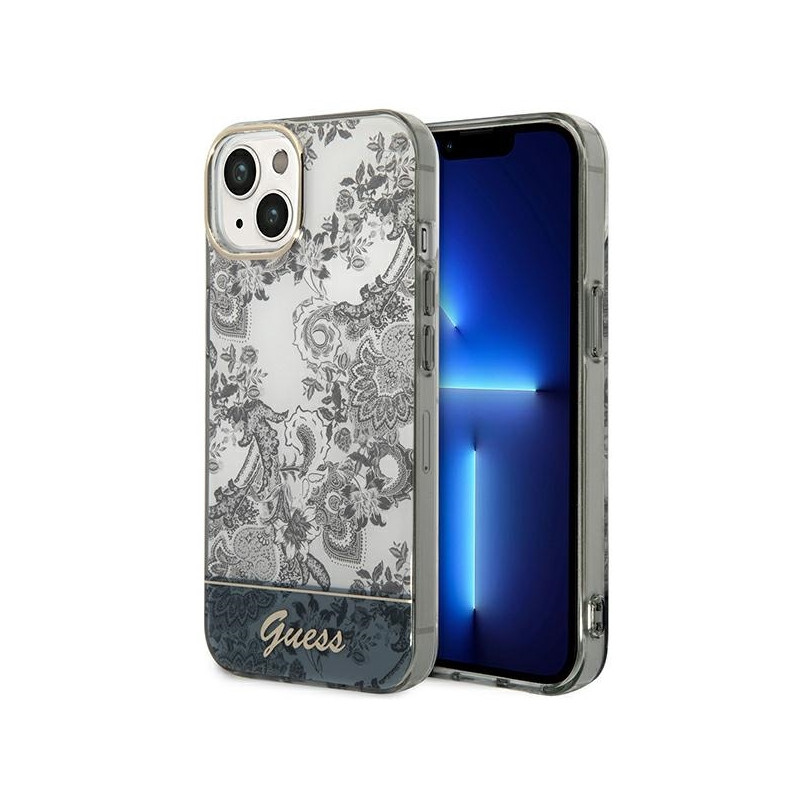 Etui Guess Porcelain Collection do iPhone 14 Plus, szary/grey