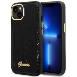 Etui Guess Croco Collection do iPhone 14 Plus, czarne