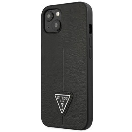 Etui Guess Saffiano Triangle Logo do iPhone 14 Plus, czarne