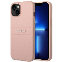Etui Guess Saffiano Strap do iPhone 14 Plus, różowy/pink