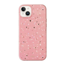 Etui UNIQ Coehl Terrazzo do iPhone 14 Plus, różowe