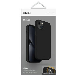 Etui UNIQ Lino do iPhone 14 Plus, czarne