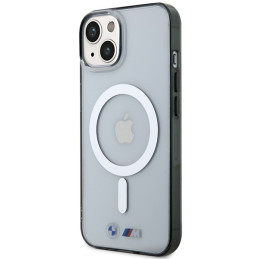 Etui BMW Silver Ring MagSafe do iPhone 14, transparent 