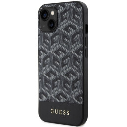 Etui Guess GCube Stripes MagSafe do iPhone 14, czarne