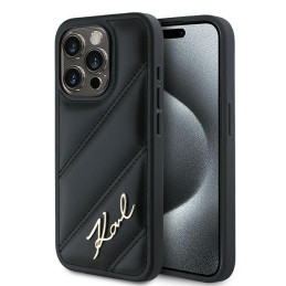 Etui Karl Lagerfeld Diagonal Quilted Script do iPhone 14, czarne