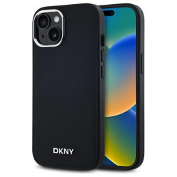 Etui DKNY Plain Logo MagSafe do iPhone 14, czarne