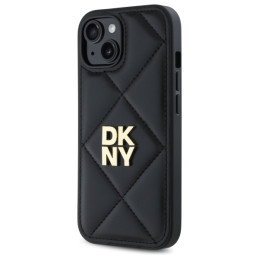 Etui DKNY Quilted Stack Logo do iPhone 14, czarne