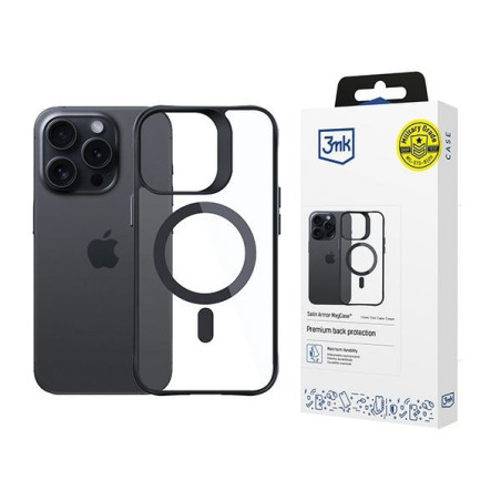 Etui 3mk Satin Armor Case MagSafe do iPhone 13 Pro Max, czarne