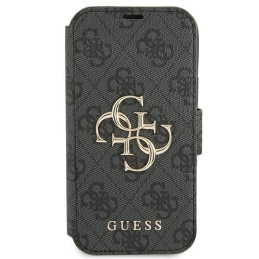 Etui z klapką Guess book 4G Big Metal Logo do iPhone 13 Pro Max, szary/grey