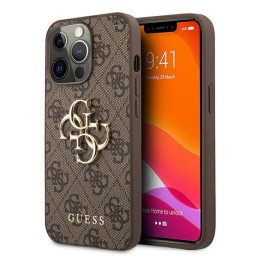 Etui Guess 4G Big Metal Logo do iPhone 13 Pro Max, brązowy/brown