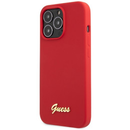 Etui Guess Silicone Vintage do iPhone 13 Pro Max, czerwony/burgundy