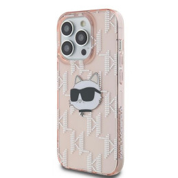Etui Karl Lagerfeld IML Choupette Head & Monogram do iPhone 13 Pro Max, różowy/pink