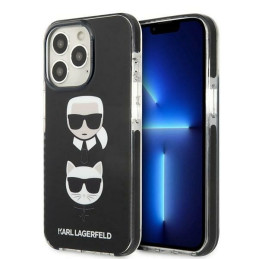 Etui Karl Lagerfeld Karl&Choupette Head do iPhone 13 Pro Max, czarne