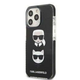 Etui Karl Lagerfeld Karl&Choupette Head do iPhone 13 Pro Max, czarne