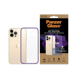 Etui antybakteryjne PanzerGlass ClearCase do iPhone 13 Pro Max, fioletowa ramka