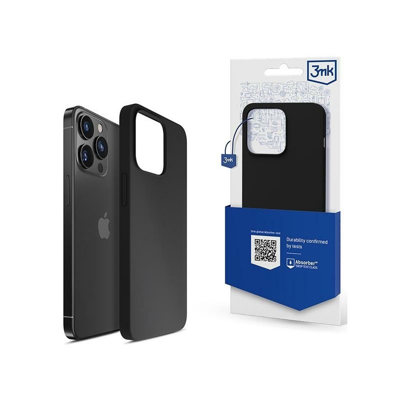 Etui 3MK Silicone Case do iPhone 13 Pro, czarne