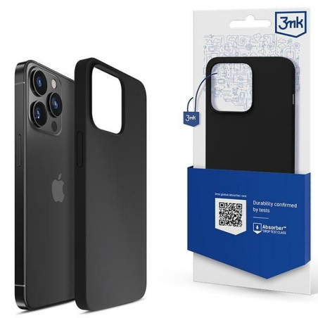 Etui 3MK Silicone Case do iPhone 13 Pro, czarne