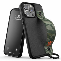 Etui z paskiem na ręce Adidas do iPhone 13 Pro /13, czarno-zielone