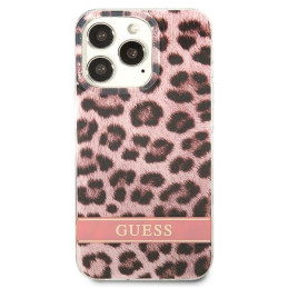 Etui Guess Leopard do iPhone 13 Pro / 13, różowy/pink