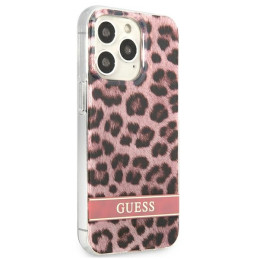 Etui Guess Leopard do iPhone 13 Pro / 13, różowy/pink