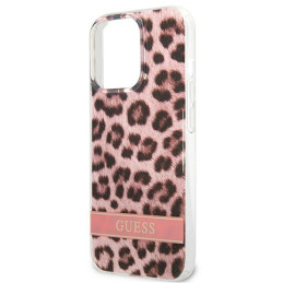 Etui Guess Leopard do iPhone 13 Pro / 13, różowy/pink