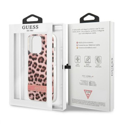 Etui Guess Leopard do iPhone 13 Pro / 13, różowy/pink