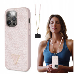 Etui Guess Crossbody 4G Metal Logo do iPhone 13 Pro / 13, różowy/pink