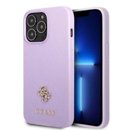 Etui Guess Saffiano 4G Small Metal Logo do iPhone 13 Pro / 13, purpurowy/purple
