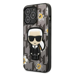 Etui Karl Lagerfeld Flower Ikonik Karl do iPhone 13 Pro / 13, szary/grey