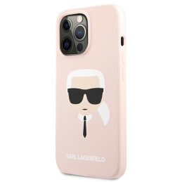 Etui Karl Lagerfeld Silicone Karl`s Head do iPhone 13 Pro / 13, różowy/pink