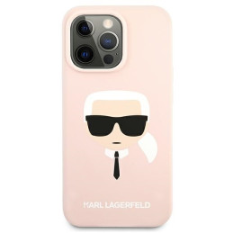 Etui Karl Lagerfeld Silicone Karl`s Head do iPhone 13 Pro / 13, różowy/pink