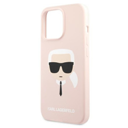 Etui Karl Lagerfeld Silicone Karl`s Head do iPhone 13 Pro / 13, różowy/pink